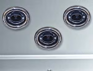 Close-up of SwimLife’s AquaFlex swim jets showing adjustable nozzles designed to create a wide, smooth swim current.