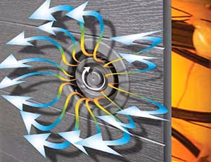 Vent system on a SwimLife Swim Spa regulating airflow for temperature efficiency.