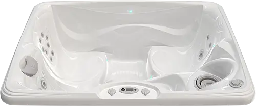 Vacanza Celio hot tub in Arctic White shell color at Blackthorne Spas