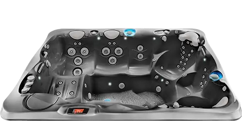 Caldera Utopia Series Cantabria hot tub in Platinum shell at Blackthorne Spas in Monterey County