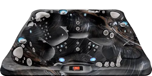 Caldera Utopia Geneva hot tub in Midnight Canyon shell