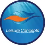 Leisure Concepts logo representing manufacturer of hot tub accessories and cover lifts