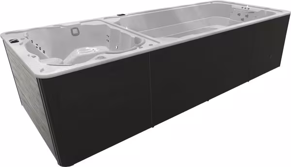 SwimLife SwimFit DualStream in Silver Marble shell with Midnight cabinet.