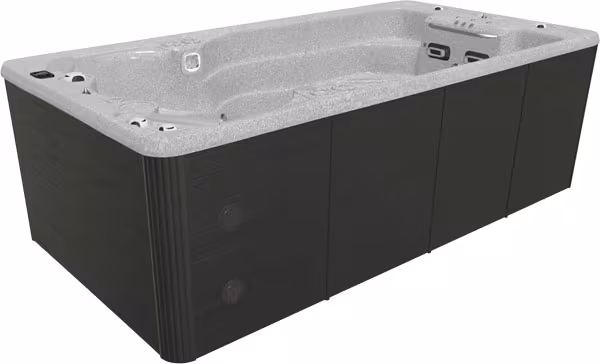 SwimLife SwimFit AquaStream in Alpine Mist shell with Midnight cabinet.