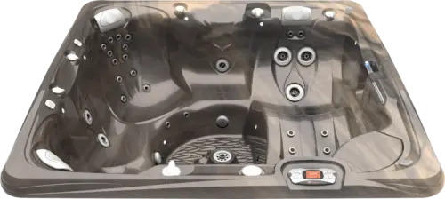 Caldera Seychelles hot tub in the Tuscan Sun shell color at Blackthorne Spas.