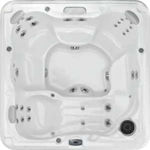 Sundance 680 Series Peyton hot tub showing seating layout and jet placement