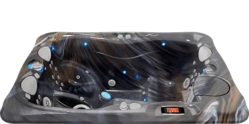 Caldera Utopia Series Ravello hot tub in Midnight Canyon shell finish.