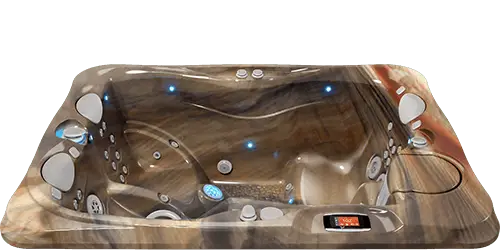 Caldera Utopia Series Ravello hot tub in Tuscan Sun shell color.