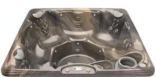 Vacanza Series Palatino hot tub shell in Tuscan Sun at Blackthorne Spas
